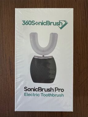 NWT SonicBrush Pro 360 Sonic Electric Toothbrush - White & Black